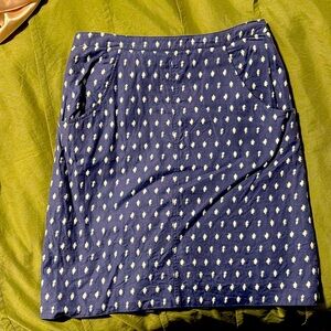 Blue midi skirt